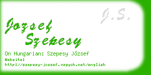 jozsef szepesy business card